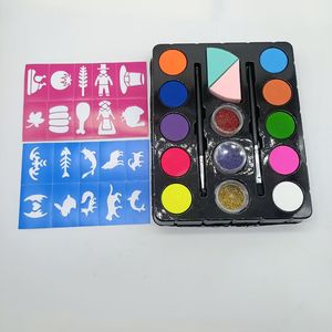 Fournitures de peinture corporelle Peinture pour visage et corps Femme nue Maquillage Pride Peinture de visage avec pochoirs Éponges - Product Image 5