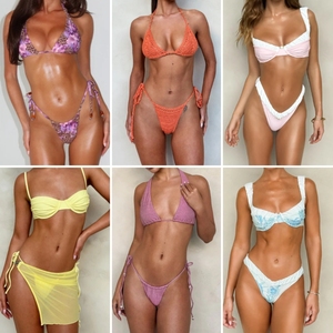 Ensemble bikini <span class=keywords><strong>2</strong></span> pièces dos nu pour <span class=keywords><strong>femme</strong></span>, élégant, mode plage, <span class=keywords><strong>maillot</strong></span> <span class=keywords><strong>de</strong></span> <span class=keywords><strong>bain</strong></span> sexy et ajusté, assortiment aléatoire en stock - Product Image 5
