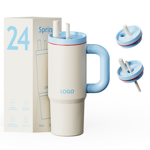 Spring 24Oz Stainless Steel Insulated Tumbler With Handle For Travel And Outdoor Use - Product Image 3