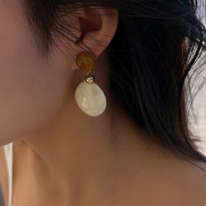 Pendientes de Resina Acrílica Vintage con Baño de Oro e Imitación de Perla, Joyería de Moda para Mujer - Product Image 2