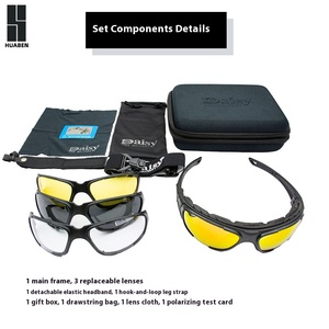Lunettes de sport Shenmoren SMR-HB-015 personnalisables C9 tactiques polarisées légères avec monture PC et verres en plastique résistants aux projectiles à bordure complète - Product Image 5
