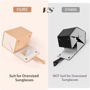 Étui de voyage portable pour lunettes de soleil, échantillon gratuit, 4/5 emplacements, étui à lunettes pour plusieurs paires, étui de rangement en cuir pour lunettes - Product Image 4