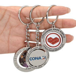 Manufacturers Wholesale Metal Souvenir <strong>Custom</strong> Rotate <strong>Keychain</strong> Make Your Own logo Metal <strong>KeyChain</strong> - Product Image 1