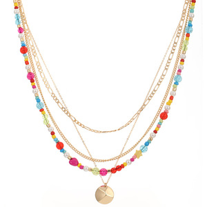 <span class=keywords><strong>Fimo</strong></span>-<span class=keywords><strong>abalorios</strong></span> de frutas tropicales e íconos, collar de cuentas de Color frutal, Gargantilla hecha a mano, 2022 - Product Image 5