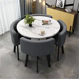 Set meja makan kayu dapat diperpanjang, furnitur lipat dapur kecil meja makan dan kursi meja makan untuk apartemen