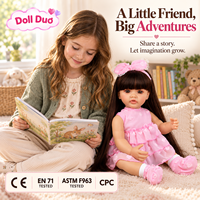 Poupée Matryoshka en silicone souple et vinyle, 55 cm (21,65 pouces), cheveux raides, jouet éducatif pour les bébés de 0 à 24 mois