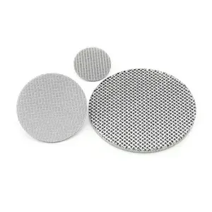 Customized 304 316 Round Screen Metal Mesh Stainless Steel Sintered Filter Disc /plate