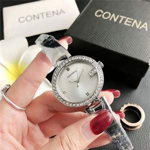 Montre élégante pour femme en alliage, bracelet en acier, couleur or rose, dernières tendances, montres de luxe pour femme - Product Image 4