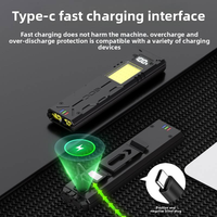 Lampe de travail portable multifonctionnelle EDC avec torche de poche rechargeable magnétique de type C pour le camping, les réparations d'urgence