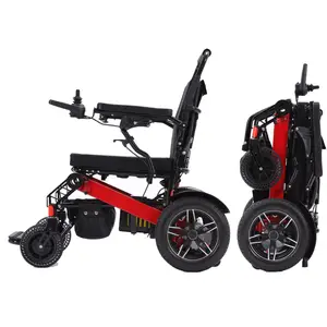 Легкая складная электрическая инвалидная коляска с литиевой батареей для взрослых, моторизованная инвалидная коляска для пожилых людей