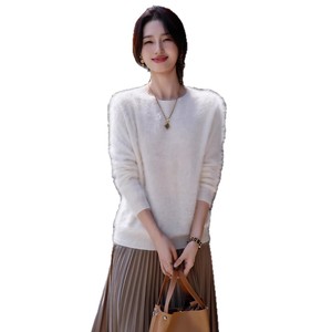 Maglione Pullover <span class=keywords><strong>Donna</strong></span> DONYI Stile Coreano Invernale in Cashmere e Lana Lavorato a <span class=keywords><strong>Maglia</strong></span> 12GG Senza Cuciture con Collo Tondo - Product Image 5