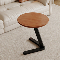 Table d'appoint ronde de luxe NKAHS en bois massif, mobile, haut de gamme, pour salon, canapé, nouvelle table d'angle minimaliste pour la maison