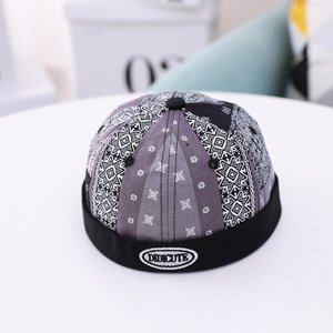 Nouveau bonnet <span class=keywords><strong>Docker</strong></span> pour enfants à imprimé Paisley, en coton, style marin, sans bord, type bandana - Product Image 4