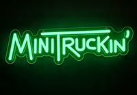 Enseigne néon LED personnalisée Mini Truckin pour passionnés de voitures, idéale pour garage, man cave, atelier, décoration murale