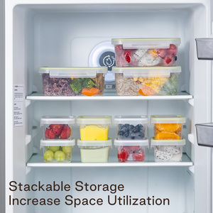 Anya Bán Buôn Tùy Chỉnh Lò Vi Sóng Tươi Giữ Hộp Dày Nhựa Tủ Lạnh Lưu Trữ Hộp Trái Cây Rau Hộp Kín 0.9L - Product Image 6