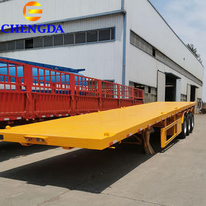 รถกึ่งพ่วงสำหรับ<span class=keywords><strong>เตียง</strong></span>แบนรถกึ่งพ่วง3เพลา40ฟุต - Product Image 6