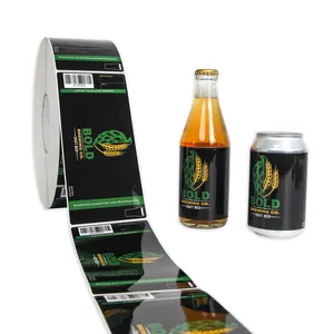 Custom Waterproof Adhesive Sticker 330ml Craft Beer Glass Bottle/Can/Jar Packaging Personalized Printing Water Beverage Label