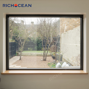 Fenêtres fixes en aluminium RICHOCEAN résistantes aux ouragans, double vitrage, du sol au plafond, grandes fenêtres panoramiques à vitrage Low-E - Product Image 3