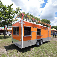 Remorque alimentaire mobile de 14 pieds, type Taco Box, pour pizzas, glaces, BBQ, avec cuisine entièrement équipée