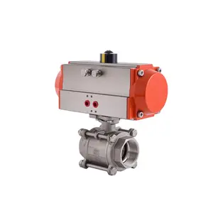 2024 direct sales price stainless steel female pneumatic thread ball valve