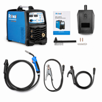 Machine à souder MIG/MAG/MMA/LIFT TIG combinée 4 en 1 Rolwal Synergic gaz/sans gaz, portable, état neuf avec interrupteur 2T/4T