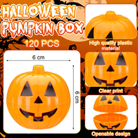 Boîtes à bonbons miniatures en forme de citrouille Jack-o'-Lantern, ouvrables, couleurs assorties, pour enfants, cadeaux et décorations pour fêtes de Halloween