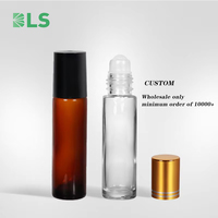 Bouteilles de parfum en verre de couleur ambre de haute qualité 10Ml 12 Ml avec bouteille de rouleau d'huile essentielle de boule d'acier inoxydable de transport