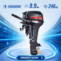 HIMARINE 9.9HP 2-Tak Mesin Tempel Poros Pendek Berbahan Bakar Bensin untuk Kapal Nelayan