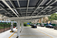 Systèmes de carport solaires, y compris les carports solaires en acier et les parkings solaires, adaptés aux projets EPC de parkings commerciaux