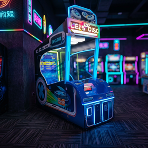 Máquina de Juego Arcade de Canje de Boletos Let's Disc, Operada con Monedas, Juego de Lanzamiento de Discos con Luz Intermitente, de Plástico, para Familias - Product Image 3