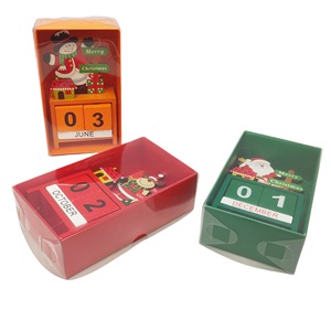 Design moderne en bois Calendrier perpétuel Ornement de bureau créatif pour Noël Vente en gros Calendrier de Noël Ornement Décoration - Product Image 5