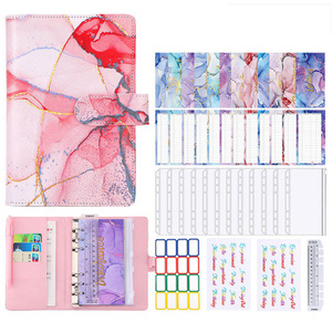 ロゴ付き現金予算ウォレットバインダー用カスタム工場卸売A6PUレザーマネーオーガナイザー - Product Image 1