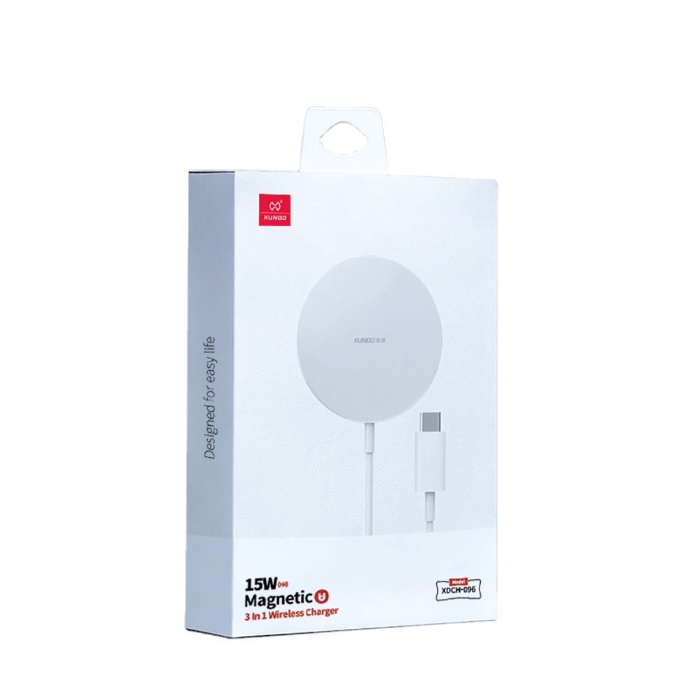 XUNDD Magnetic Wireless Charger - Compact 15W Fast Charger