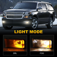 Feux antibrouillard carrés à LED pour Chevrolet Silverado, feux de conduite pour Suburban 2007-2014, accessoires de feux antibrouillard pour pick-up