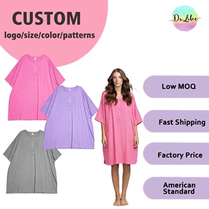 Ensembles de vêtements de nuit en bambou pour femmes grandes tailles, prêts à être expédiés, robes de nuit, produits pour pyjamas - Product Image 2