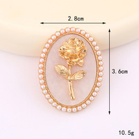 Fleur de Magnolia à Pétales Blancs avec Tige en Laiton pour Accessoires de Piscine et Ensembles d'Ornements Anti-Poussière pour Téléphone
