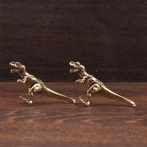 Pure Brass Tyrannosaurus Rex Figurines 2Pcs <b>Rustic</b> <b>Desk</b> Decor Home Office Ornament Craft Decorative Items - Product Image 2