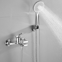 Ensemble de robinetterie de douche murale en laiton populaire avec douchette à main et kits de pommeaux de douche pour salle de bain