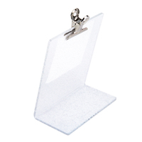 Type personnalisé en forme de L A4 A5 A6 Taille Table Acrylique clair Acrylique Menu Signe Table Clip pour Paper Board