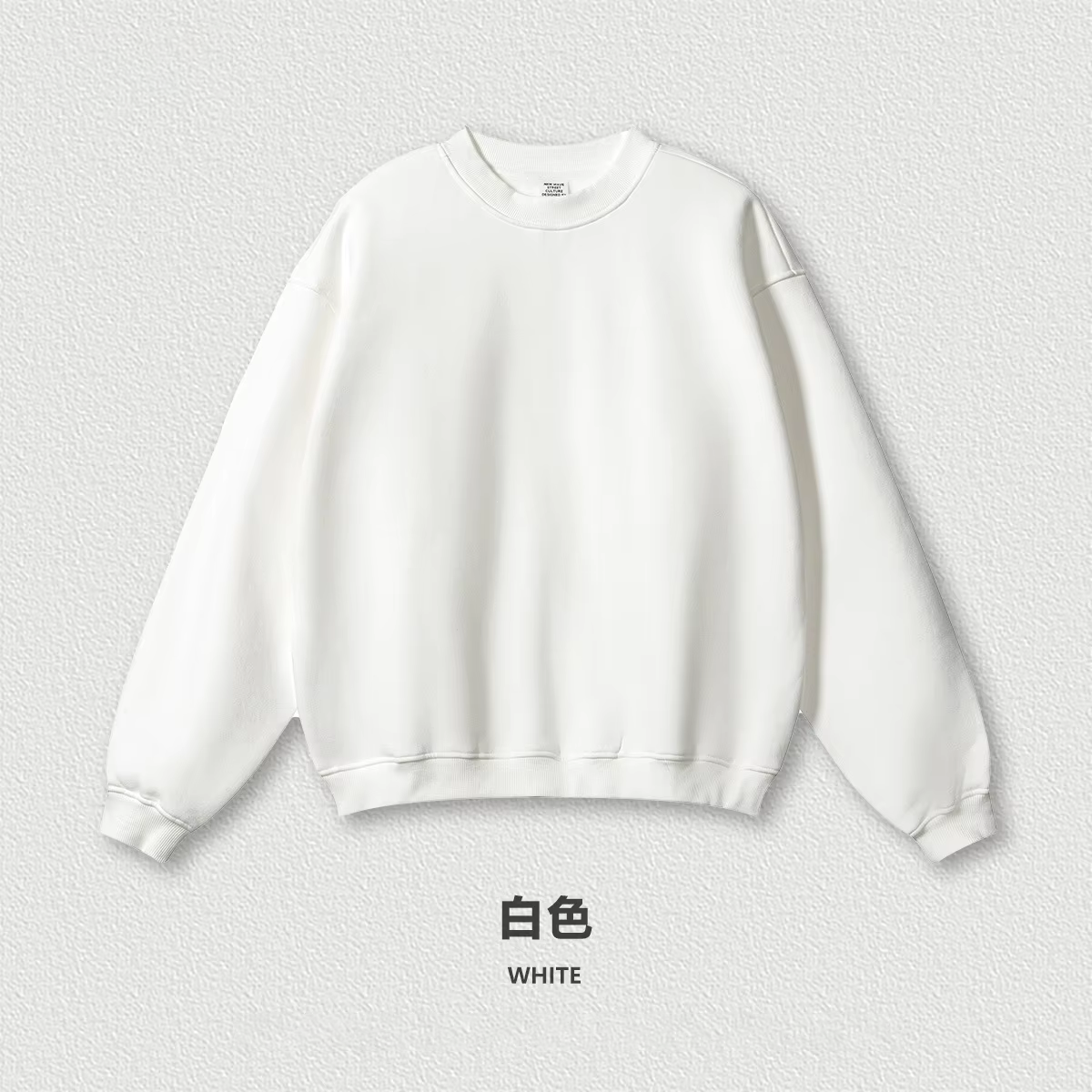 White-round neck (velvet)