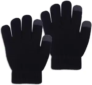 冬季针织触摸屏手套儿童冬季手套白色儿童儿童手指男童女童手套