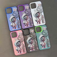 Étui de téléphone en PC plaqué électrolytiquement au design de dessin animé 17/16/15/14/13/12/11 Pro Max Spider-Man Luxe Antichoc Étanche Sans fil