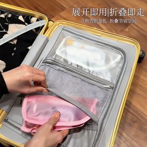Self Standing <b>Toiletry</b> Bag Large Capacity Multi Functional Portable Travel Cosmetic Organizer Rectangle Shape Standing Type - Product Image 2