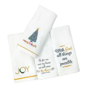 圣诞手巾100% 棉浴巾浴室厨房圣诞毛巾礼品