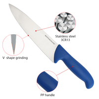 Couteau de cuisine en PP KITCHENCARE de 8 pouces, couteau de boucher professionnel personnalisé pour les hôtels et les restaurants