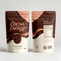 Sachets d'emballage personnalisés pour poudre énergétique, pochettes verticales avec fermeture éclair, en aluminium, pour compléments alimentaires en poudre