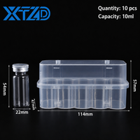 Boîte de 10 flacons de poudre lyophilisée OEM de 10 ml, étui en plastique transparent avec couvercle pour flacons de peptides