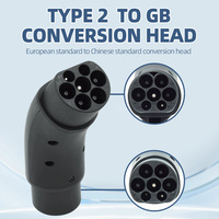 Adaptateur de charge EV 3P 32A Type2 vers GBT Convertisseur adapté au marché européen Convertisseur EV standard 22 KW Type 2 vers Chine