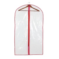 Sacs à vêtements transparents en plastique transparent à fermeture éclair personnalisés Solution de rangement pliable pour robes de mariée avec logo personnalisé