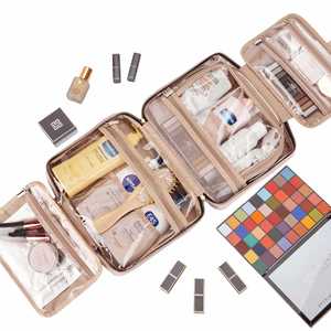 Newest Wholesale Wet & Dry Travelling Wash Bag Hanging <b>Bathroom</b> Cosmetic <b>Organiser</b> With Handle - Product Image 2